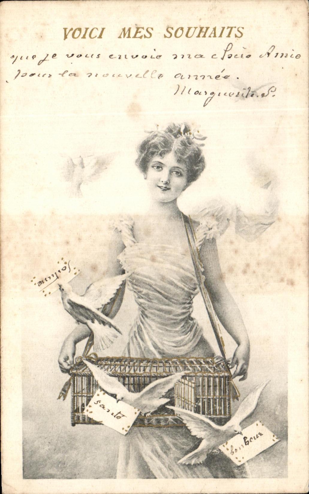 CPA Fantaisie Femme Colombes