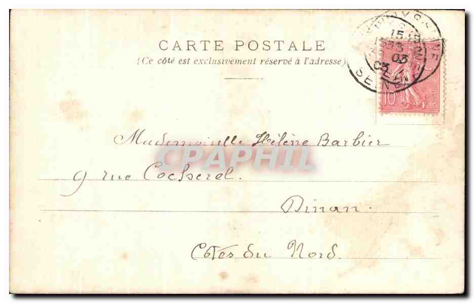 CPA Fantaisie Femme Colombes — Verso
