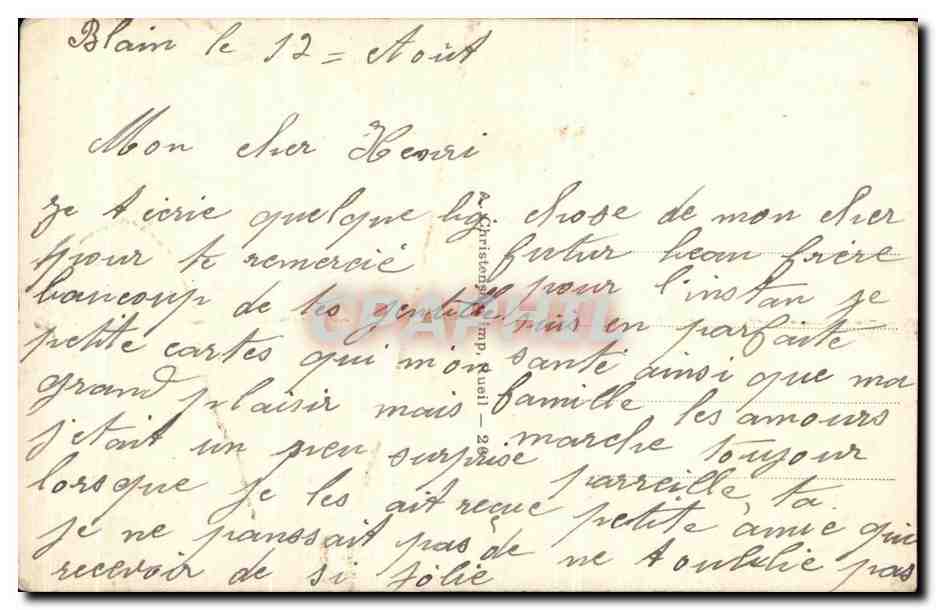 CPA Fantaisie Femme Chiffre 13 — Rückseite