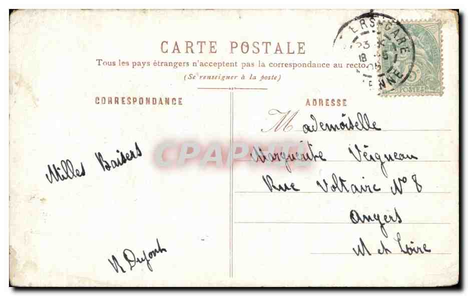 CPA Fantaisie Fleurs Anemones variees — Verso