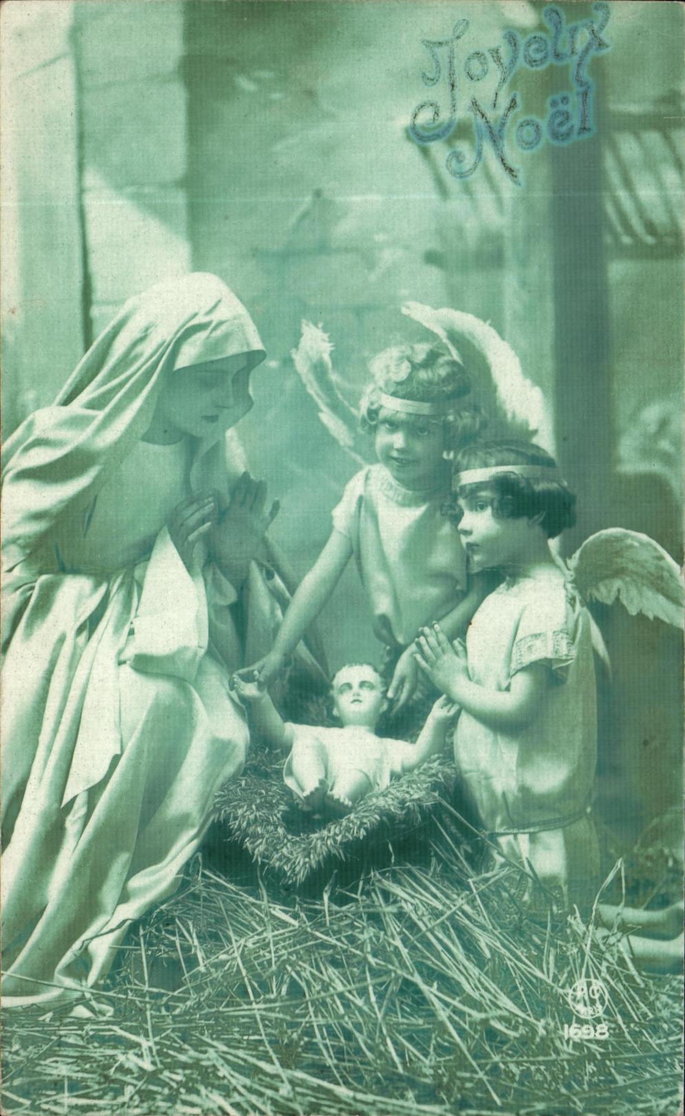 CPA Fantaisie Anges Christ Noel