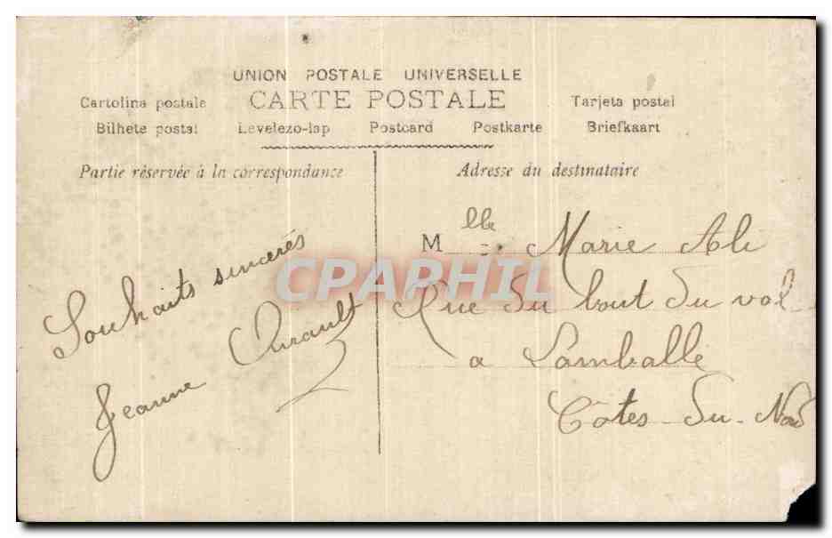CPA Fantaisie Femme  — Rückseite