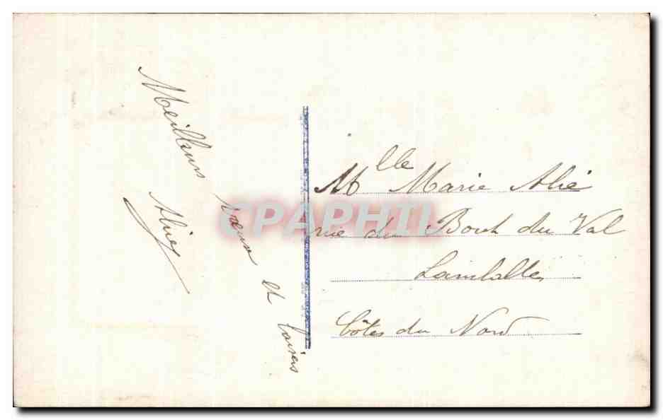 Jeune femme en chapeau fleuri — Bonne Année — Calife, n°403 — Verso
