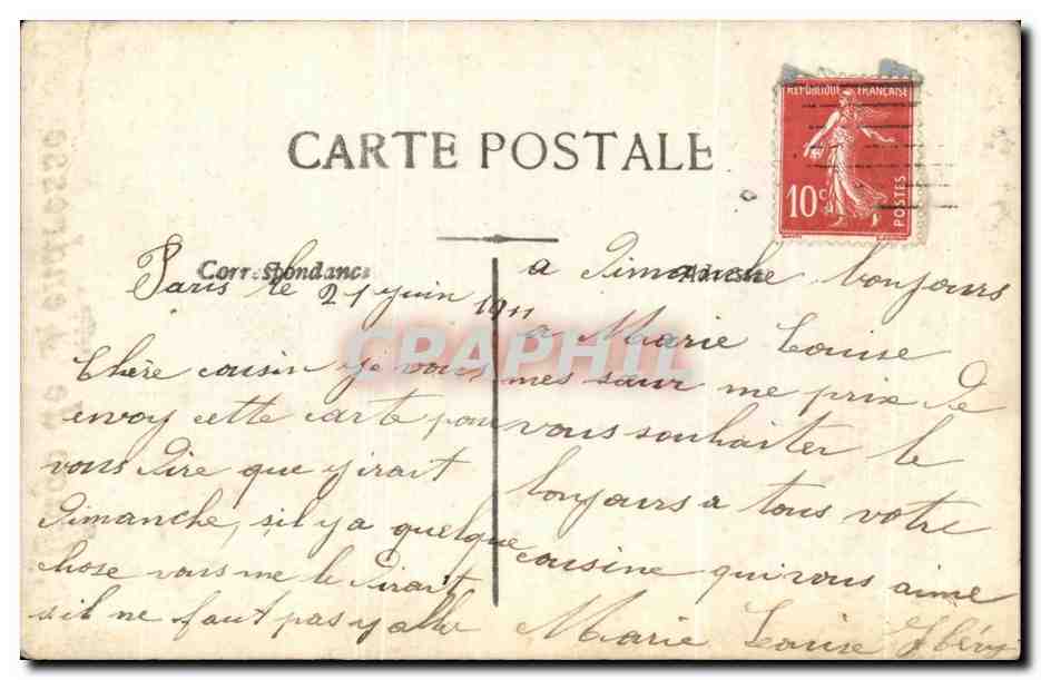 CPA Fantaisie Femme  — Verso