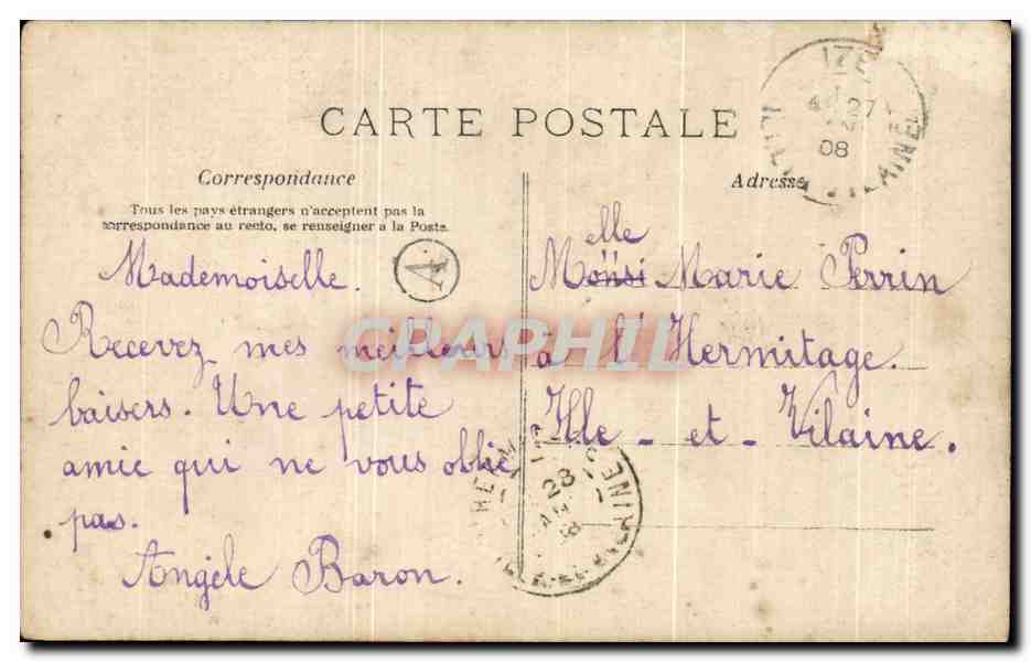 CPA Fantaisie Femme  — Rückseite
