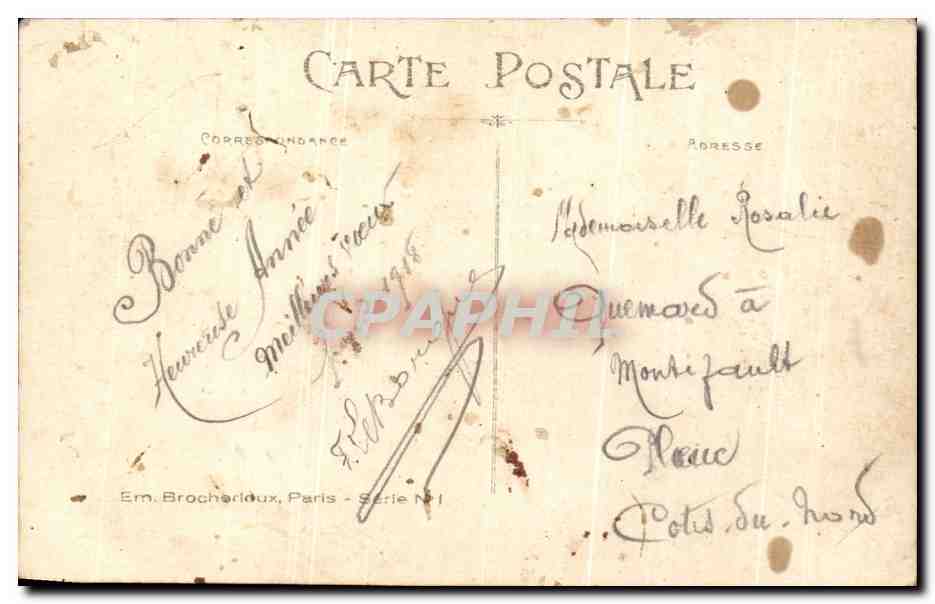 CPA Fantaisie Femme  — Verso