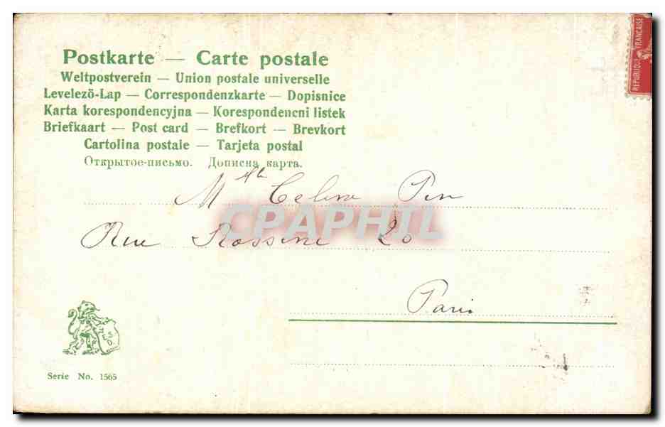 CPA Fantaisie Paysage — Verso