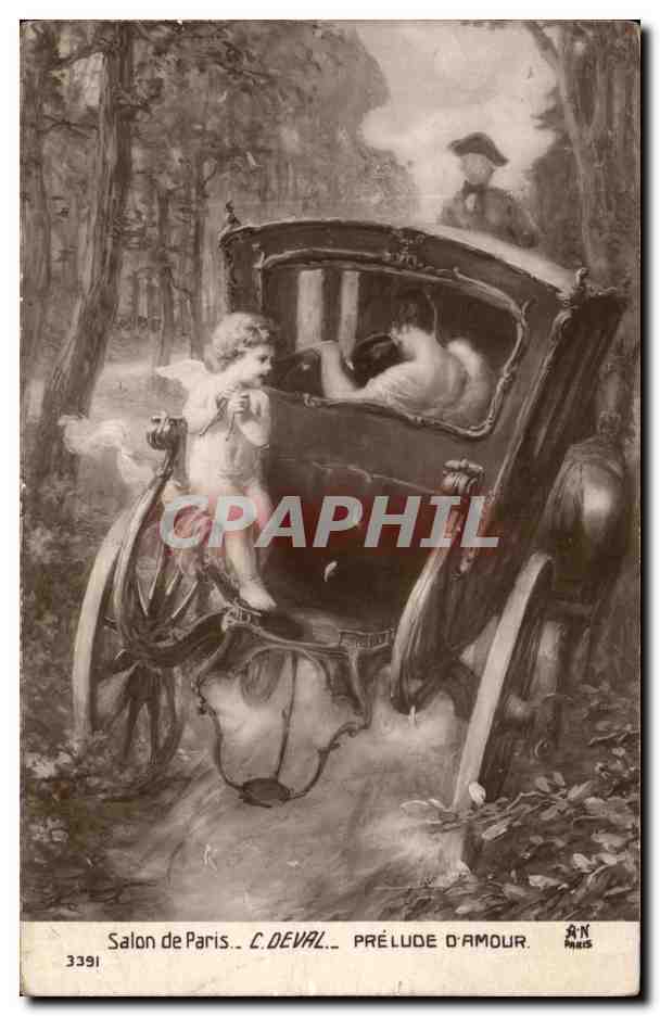 CPA salon de Paris Deval Prelude d'amour Ange 