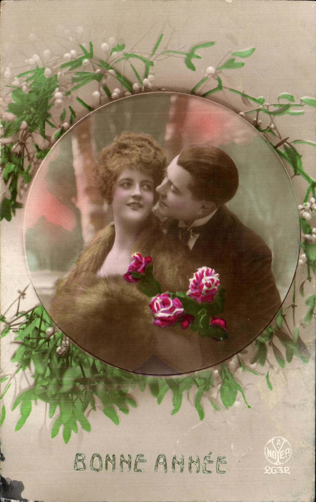 Couple amoureux — Bonne Année — A. NOYER 2632