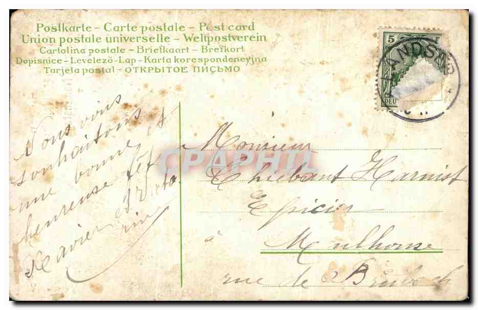 CPA Fantaisie Vieux majordome et enfants — Reverso