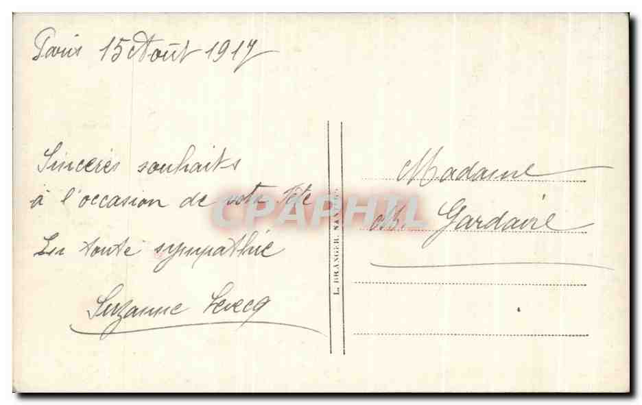 CPA Fantaisie Fleurs  — Verso