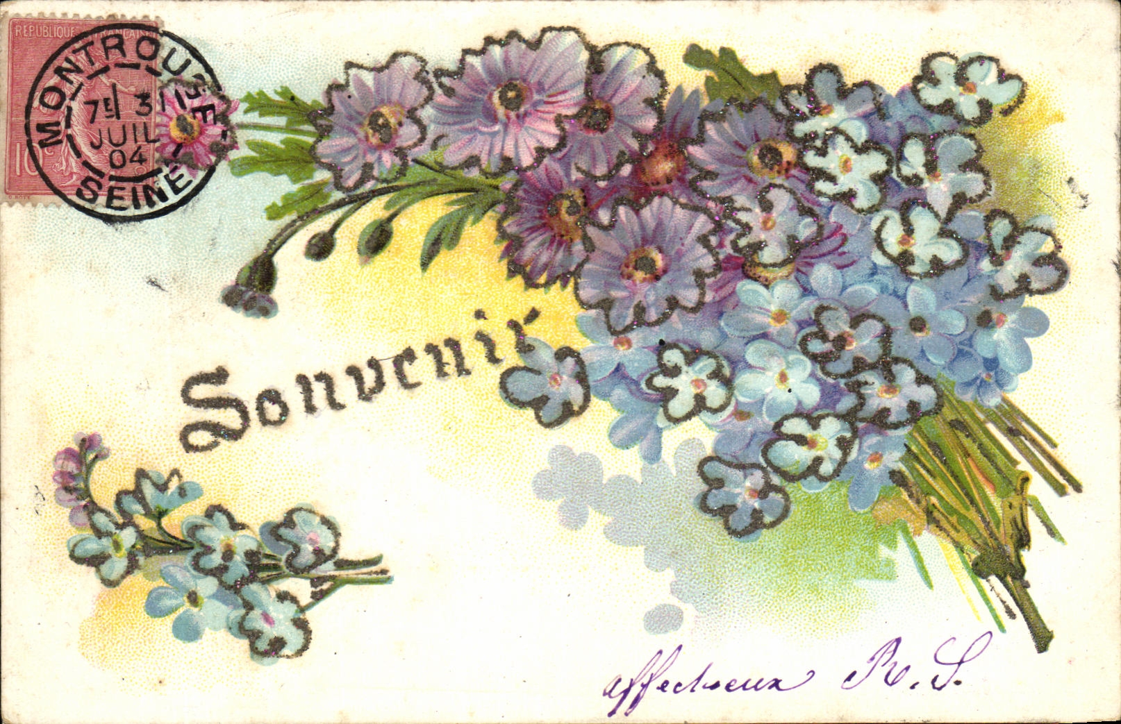 CPA Fantaisie Fleurs