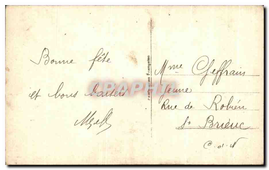 CPA Fantaisie Femme  — Rückseite