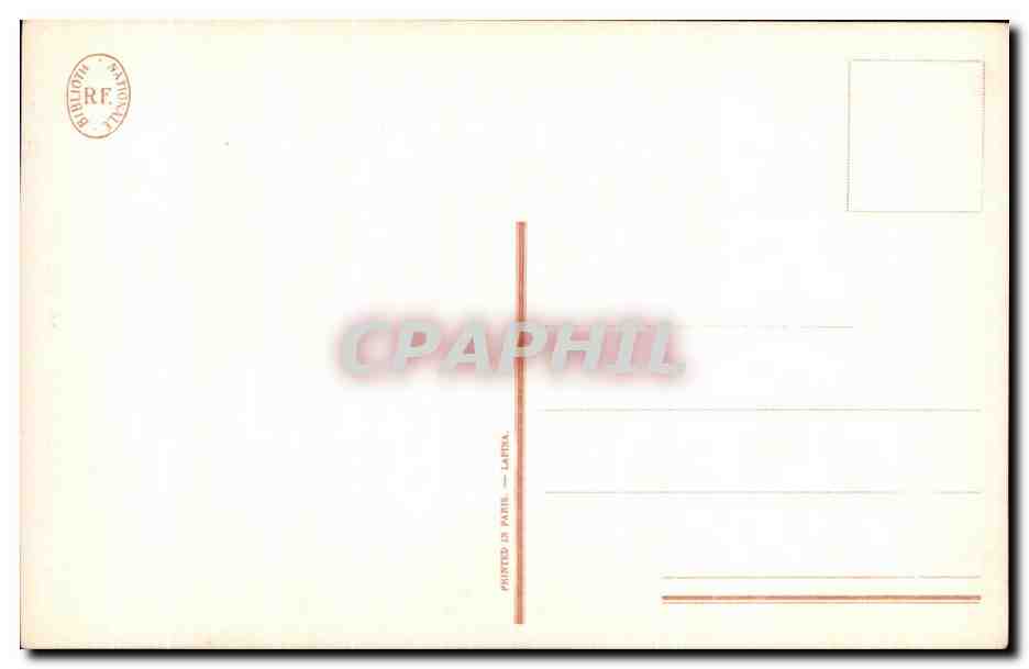 CPA Fantaisie Bibliotheque nationale Declaration de la grossesse — Verso