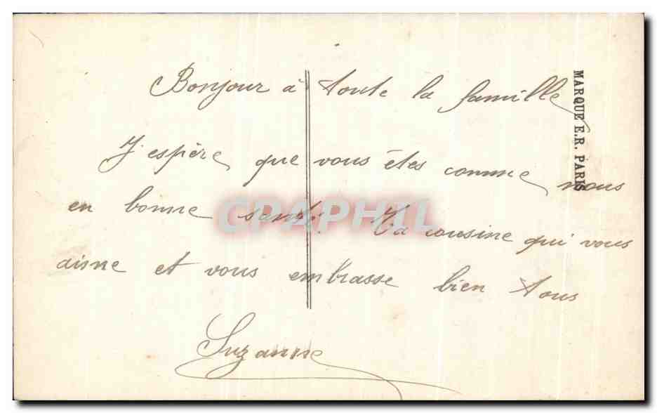 CPA Fantaisie Femme Mignon  — Verso