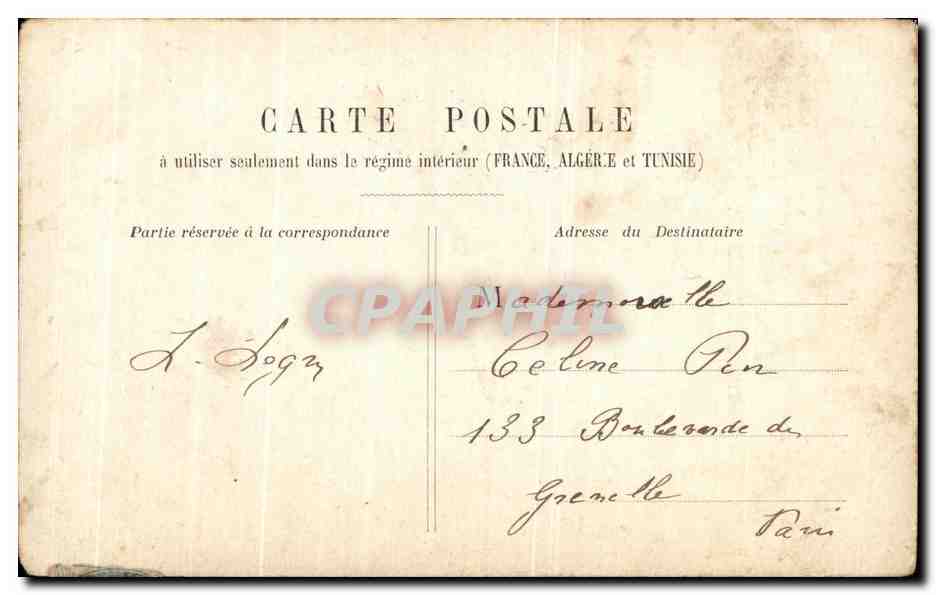 Les Mariés du Village — scène de couple dans une chambre — éditeur J. Segm — Achterkant