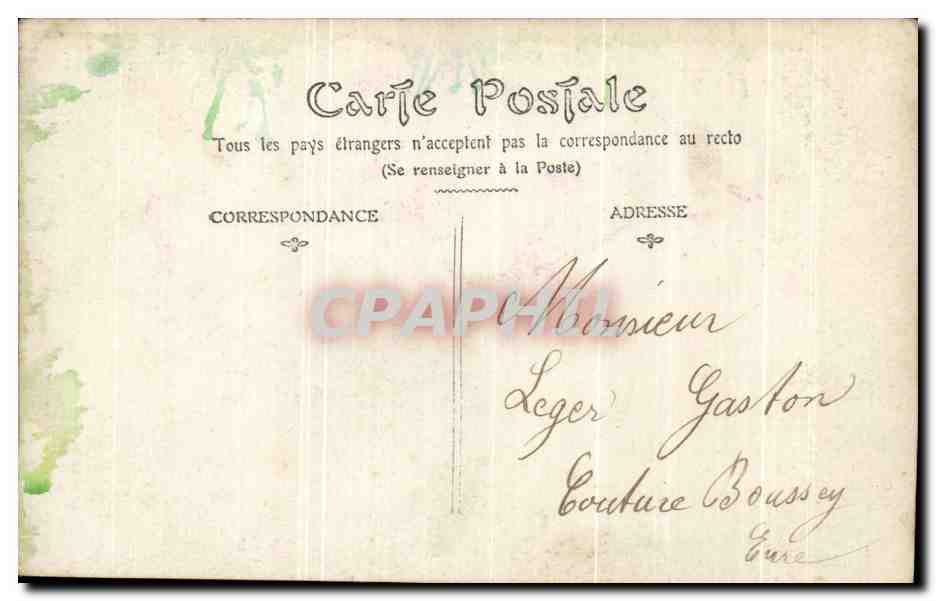 CPA Fantaisie Femme  — Rückseite
