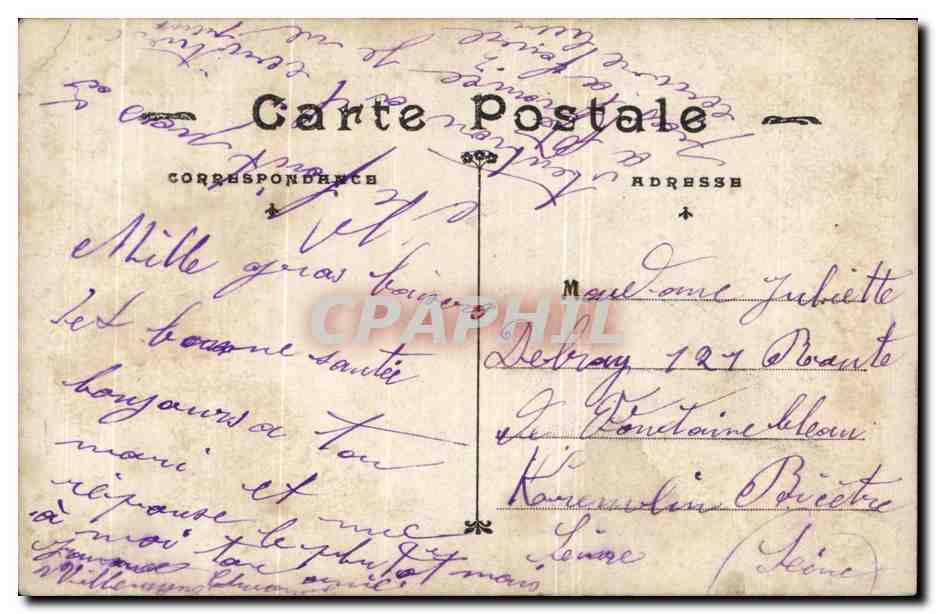 CPA Fantaisie Femme  — Rückseite