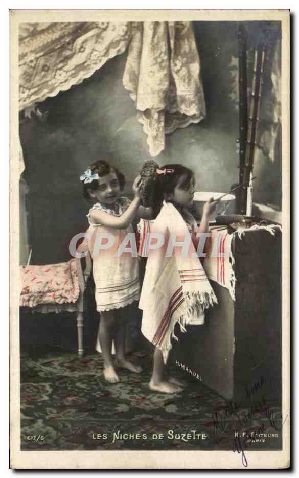 CPA Fantaisie Enfants les niches de Suzette 