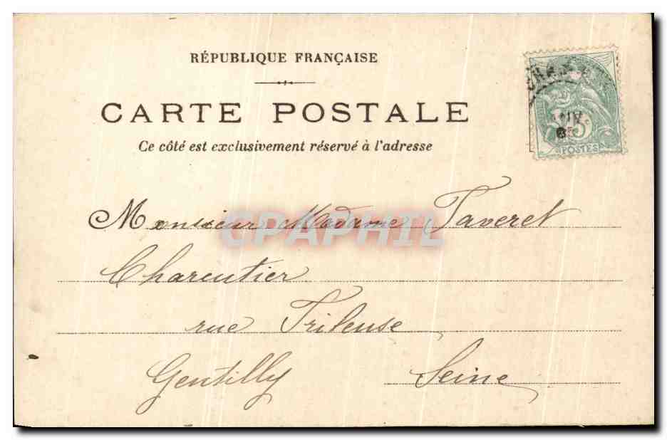 CPA Fantaisie Fleurs Violette  — Rückseite