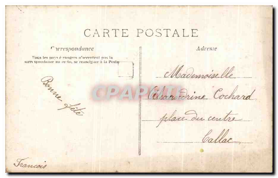 CPA Fantaisie Femme  — Rückseite