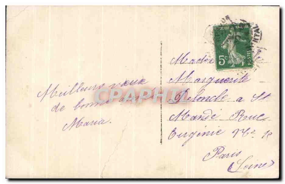 CPA Fantaisie Enfant fer a cheval — Rückseite