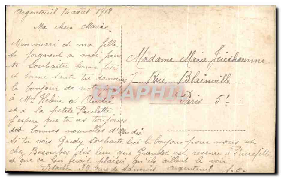 Femme en robe rose — bord de rivière — Irina, n° 3288/3 — Verso