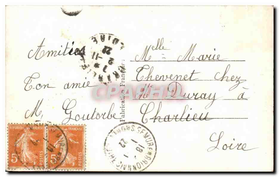 CPA Fantaisie Fleurs  — Verso