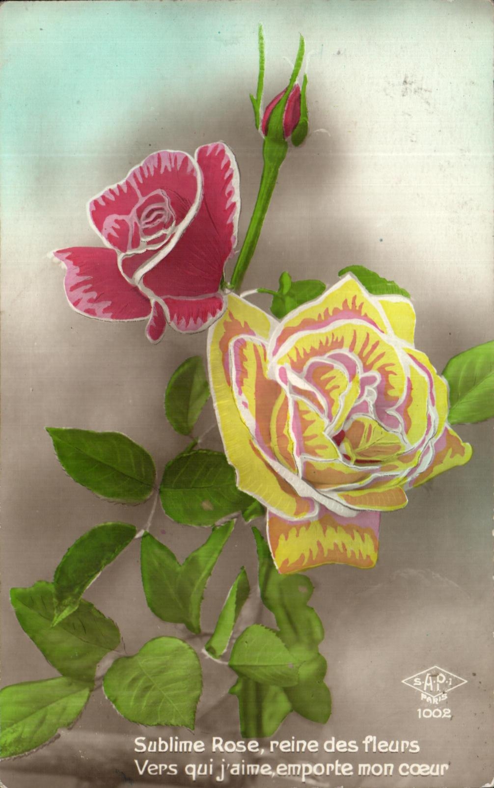 CPA Fantaisie Fleurs 