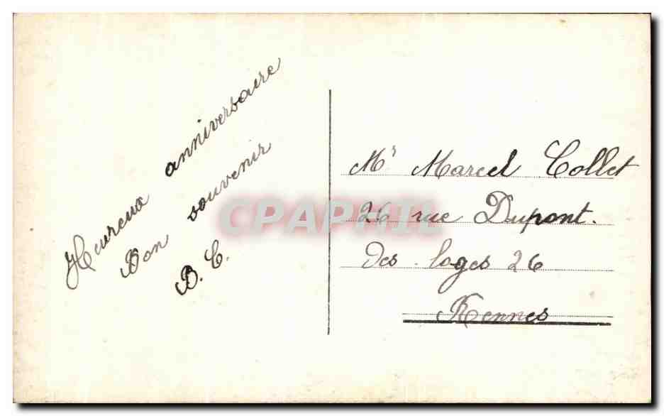 CPA Fantaisie Enfant — Rückseite