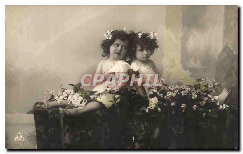 CPA Fantaisie Enfants Jumelles Jumeaux 