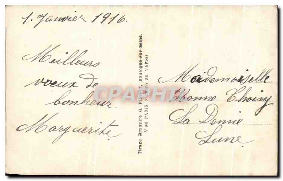 CPA Fantaisie Enfant Fer a cheval — Verso