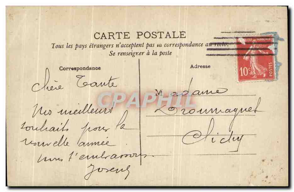 CPA Fantaisie Homme  — Rückseite