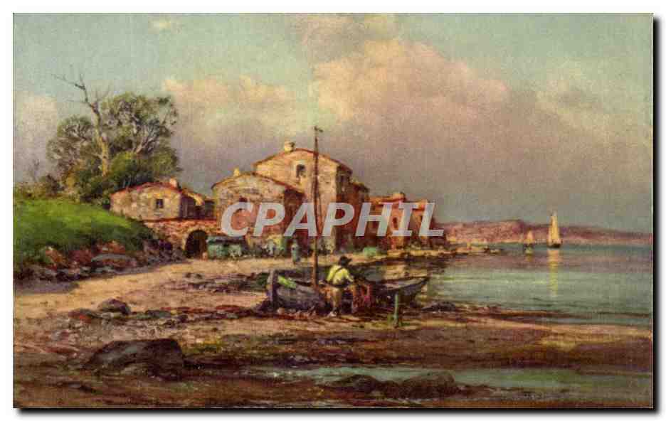 CPA Fantaisie Peit port de peche Bateau
