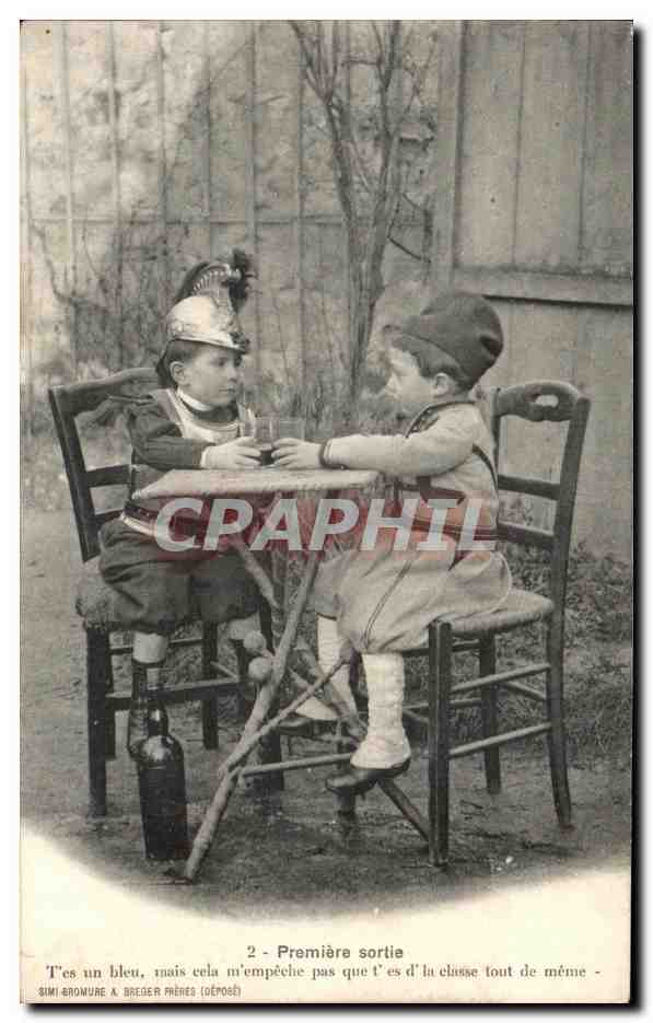Deux enfants en tenue de fête — Première sortie — Simi-Bromure A. Breger Frères (déposés)