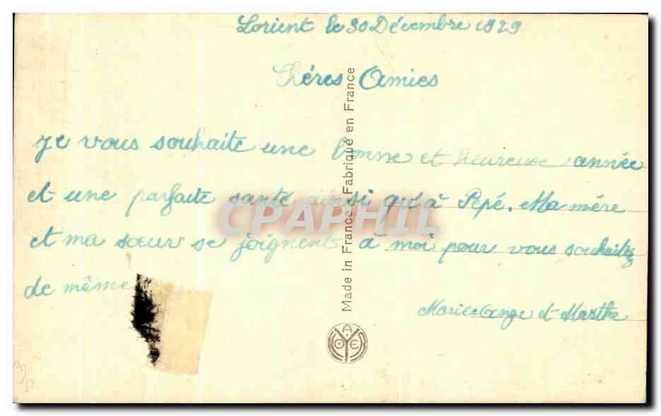 CPA Fantaisie Enfant — Rückseite