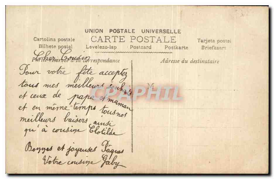 CPA Fantaisie Enfant  — Rückseite