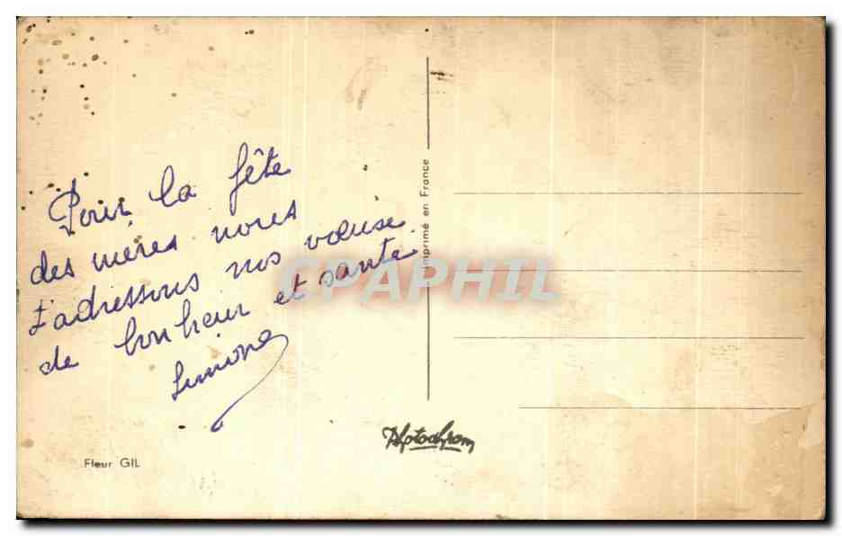 CPA Fantaisie Fleurs  — Verso