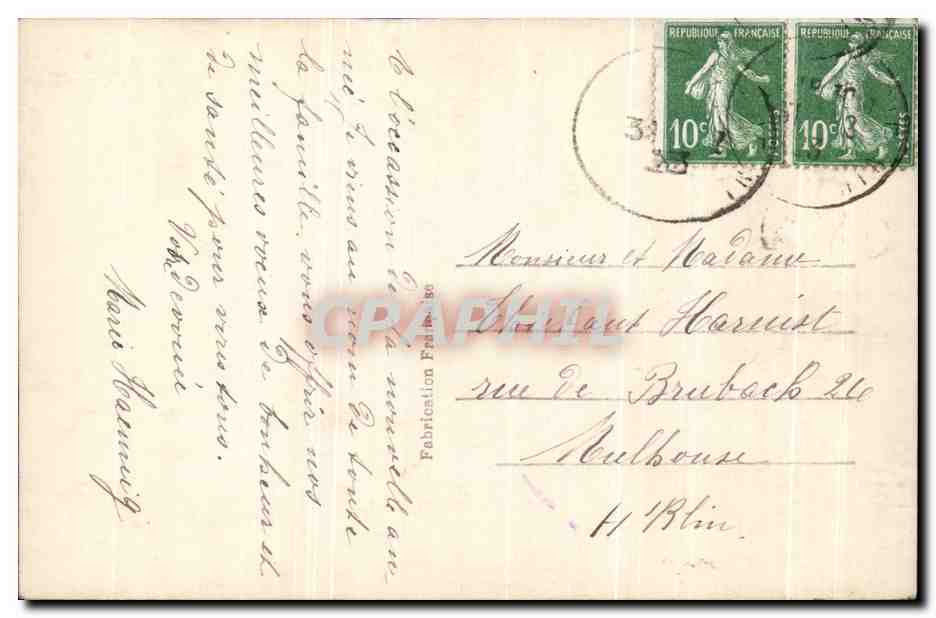 CPA Fantaisie Bonne annee Moulin  — Rückseite