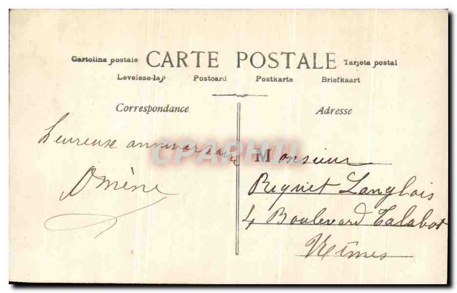 CPA Fantaisie Enfant — Rückseite