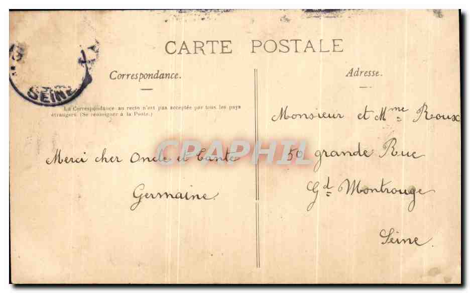 CPA Fantaisie Femme et enfant la priere du soir  — Verso