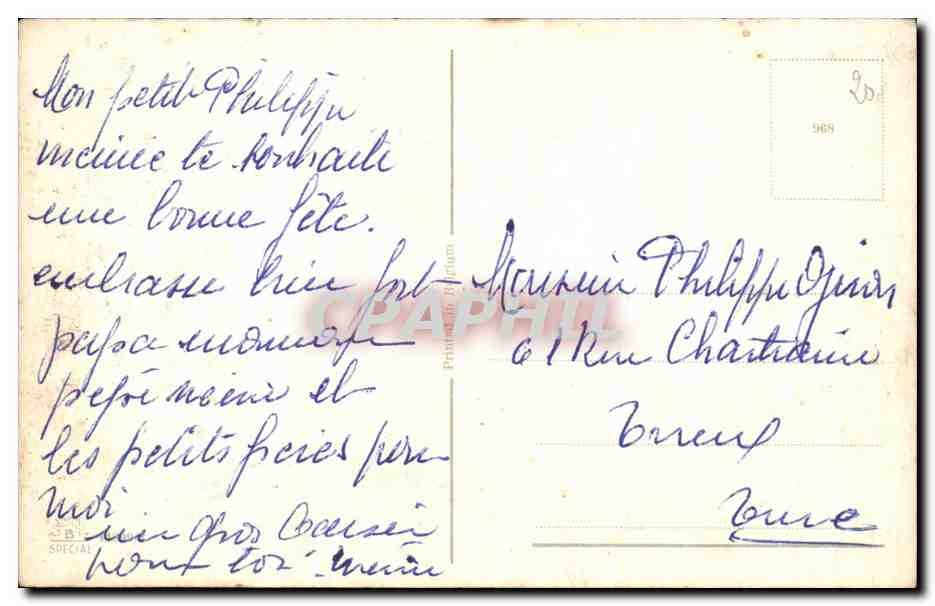 CPA Fantaisie Enfants — Verso