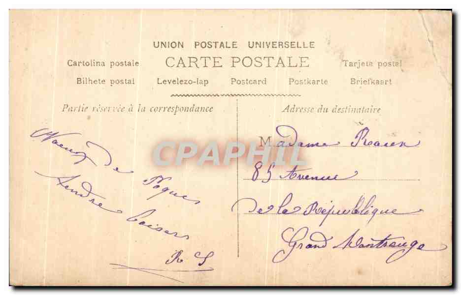 CPA Fantaisie Femme oeufs Paques — Rückseite