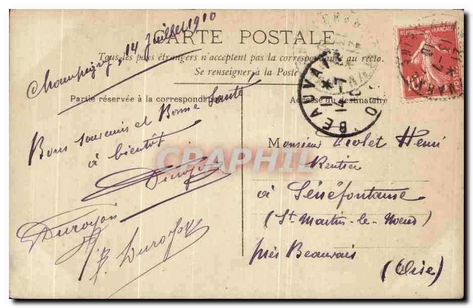 CPA Fantaisie Femme  — Rückseite