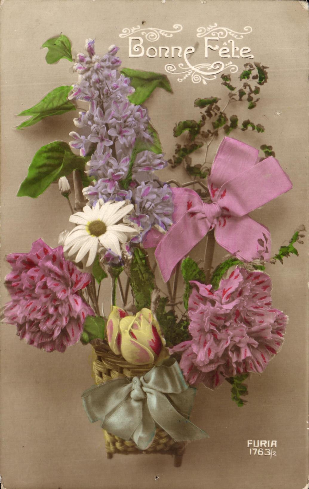 CPA Fantaisie Fleurs 