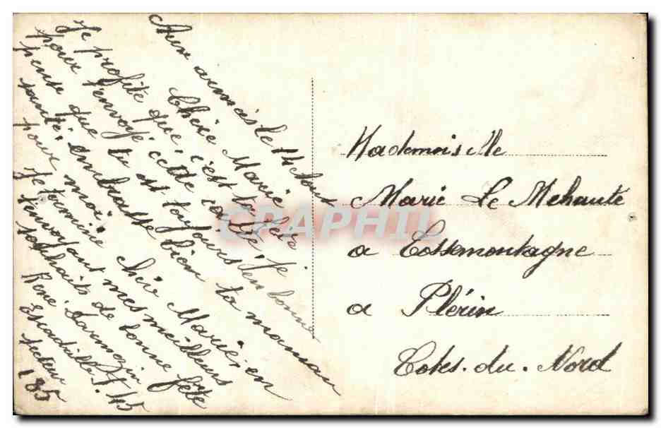 CPA Fantaisie Fleurs  — Rückseite