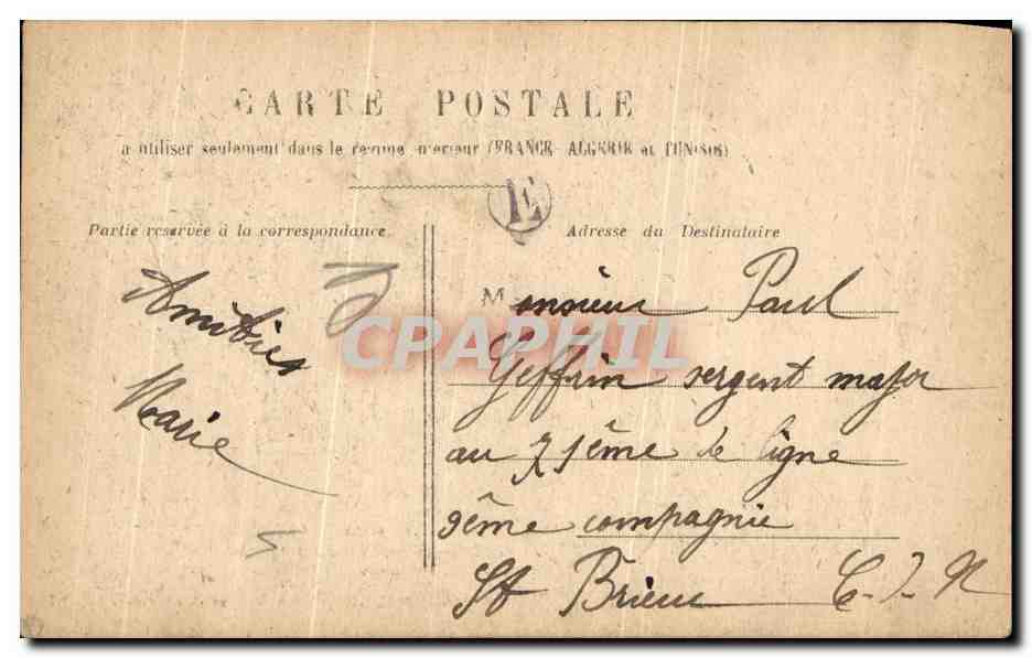 CPA Fantaisie Femme  — Rückseite