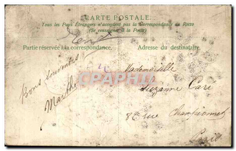 CPA Fantaisie Fleurs Muguet Colombes — Verso