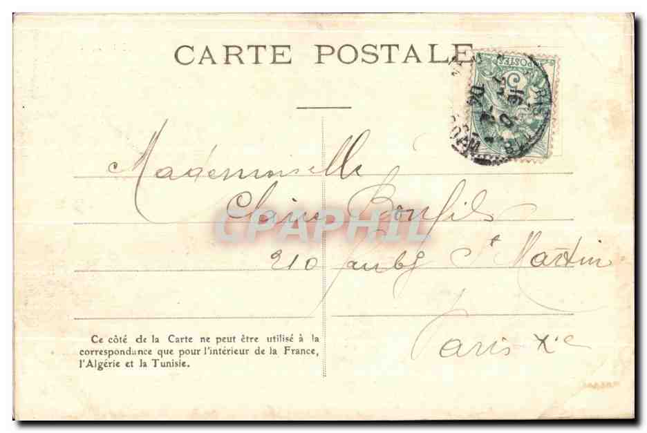 CPA Fantaisie Enfant le favori Chat  — Back