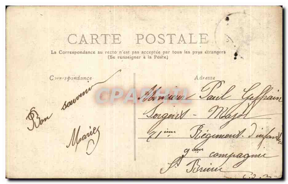 CPA Fantaisie Femme Idylle Directoire  — Verso